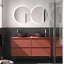Mueble de baño Noja suspendido 4 cajones sobre encimera doble seno red satin de Salgar